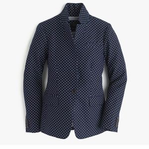 NWOT J Crew Navy White Polka Dot Regency Blazer